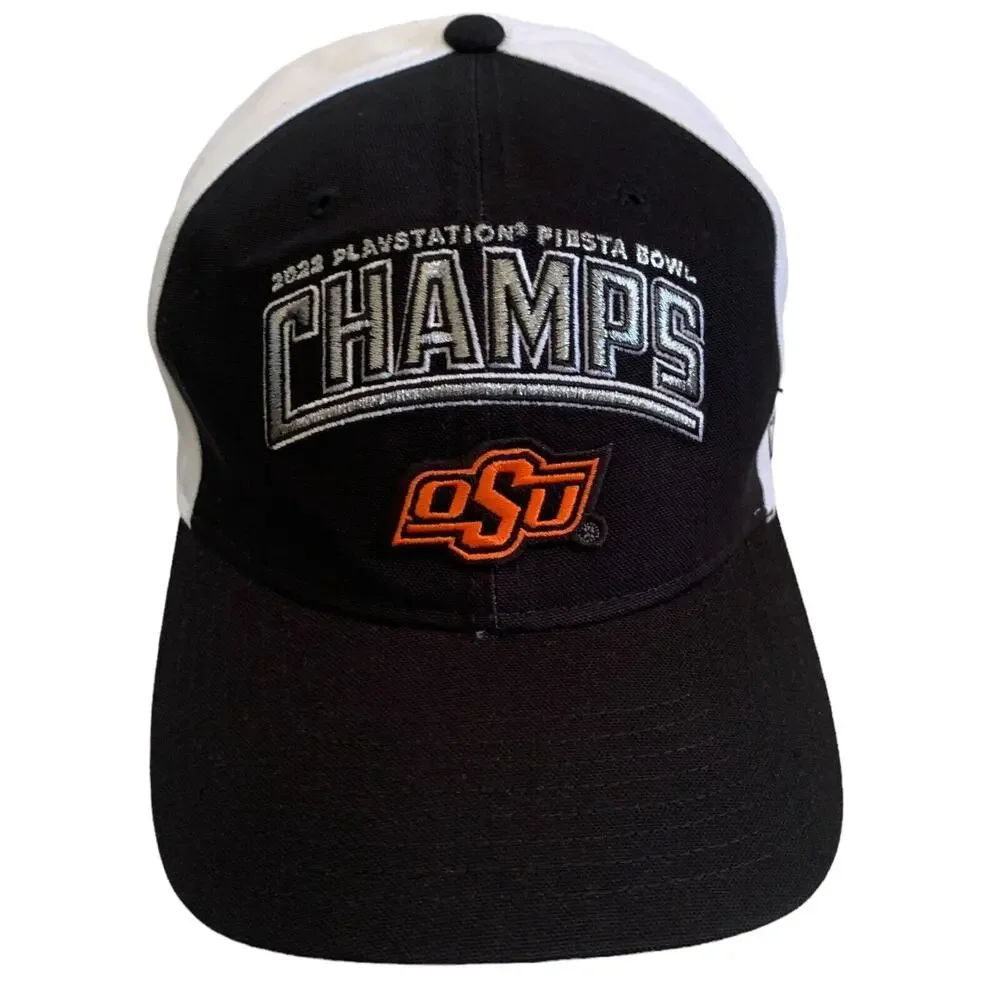 Nike 2022 PlayStation Fiesta Bowl Champs OSU Oklahoma State Snapback Cap Hat New